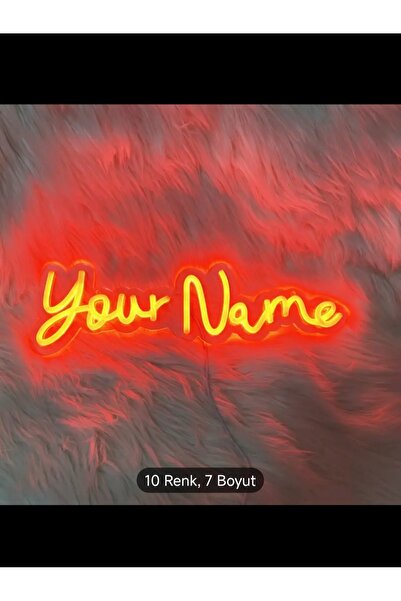 KAMER KİŞİYE ÖZEL NEON LED IŞIKLI İSİM SOYİSİM YAZDIRMA