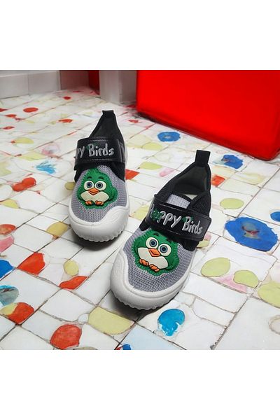 GEZER Full Orthopedic Happy Birds Velcro Adjustable Linen Slippers