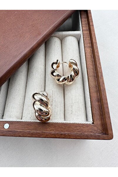 Jerie Kalın Bombeli Orta Boy Burgulu Halka Küpe