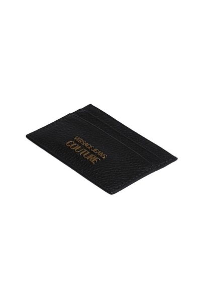 VERSACE JEANS COUTURE 74ya5pa2-zp114-899 Suport negru pentru carduri pentru bărbați