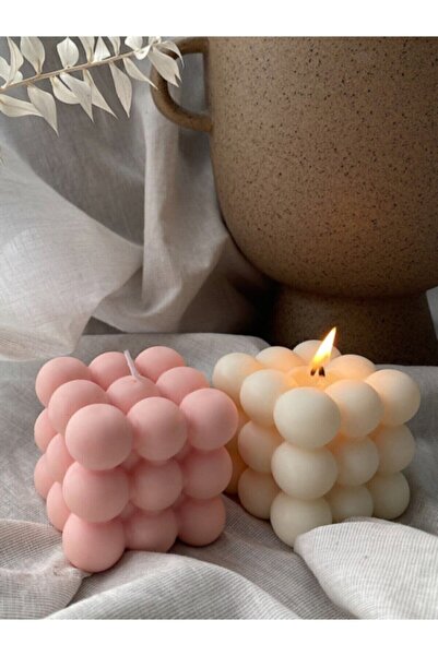 Genel Markalar Bubble 2 6x6 Cm El Yapımı Dekoratif Ediyelik Mum