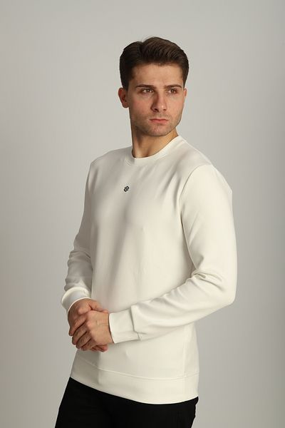 NEED LİFE Men's Basic O Neck Comfortable Form Scuba Fabric Sweatshirt
