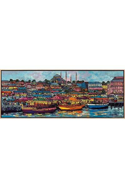 Simurg Sanatevi Balık Tekneleri Yağlı Boya Tablosu