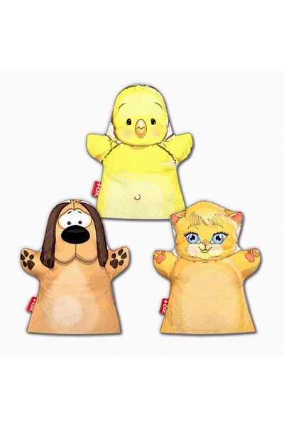Tox 3 Pieces Pets Hand Puppet Set, Educational Toy