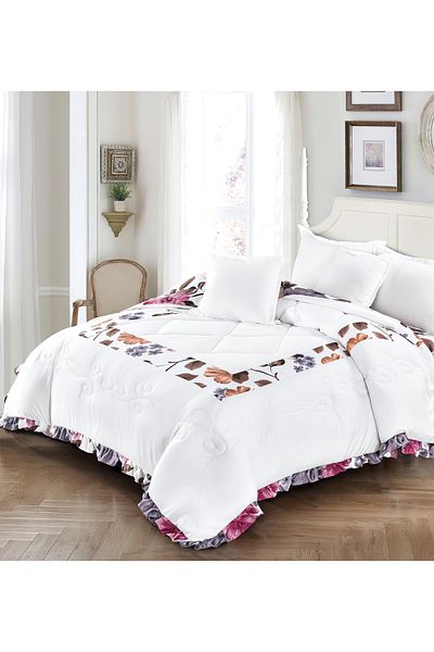 Generic Comforter Set 4 Piece Single Size Elegant Bedspread Lightweight Comforter Suitable for All Seasons