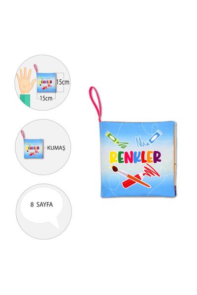 Tox Renkler Kumaş Sessiz Kitap T383 - Bez Kitap , Eğitici Oyuncak , Yumuşak Ve Hışırtılı
