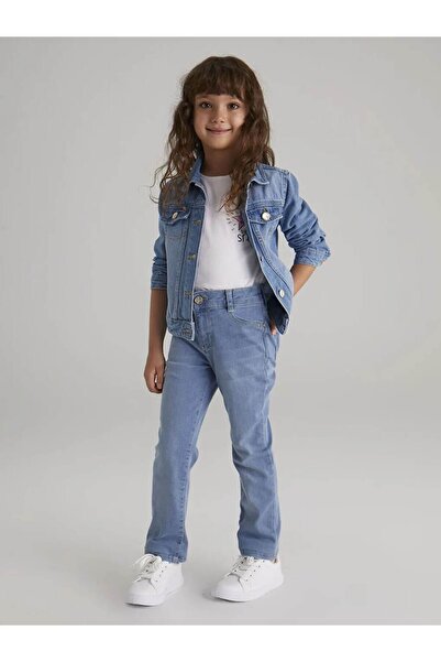 LC Waikiki LCW Kids İndigo Kız Çocuk Jean Pantolon