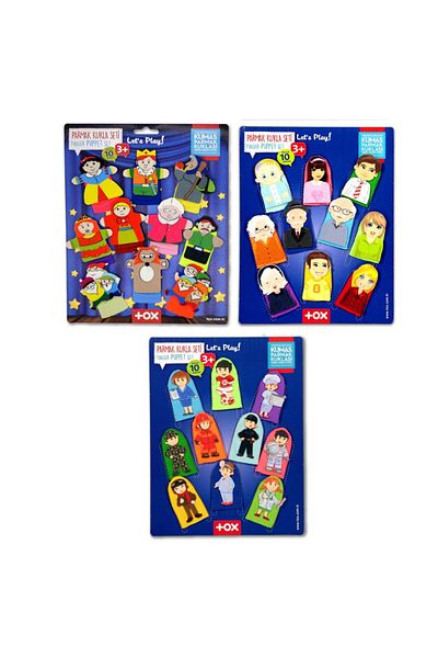 Tox 3 Set - 30 Pieces Tox Fairy Tale Heroes, Professions and Family Members Finger Puppet T751 T761 T225