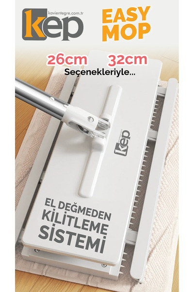 KEP Easy Mop - 26 cm Otomatik Bez Yakalayan Mop - Click Mop