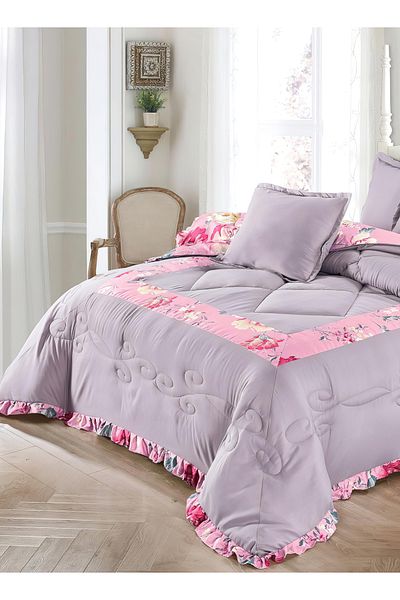 Generic Comforter Set 4 Piece Single Size Elegant Bedspread Lightweight Comforter Suitable for All Seasons