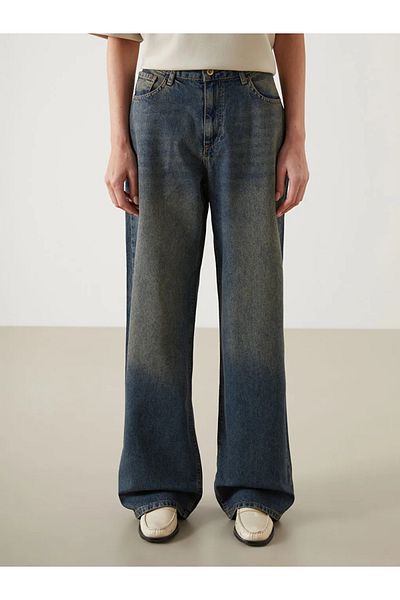 LC Waikiki Γυναικείο τζιν παντελόνι LCW Jeans Indigo Baggy Fit