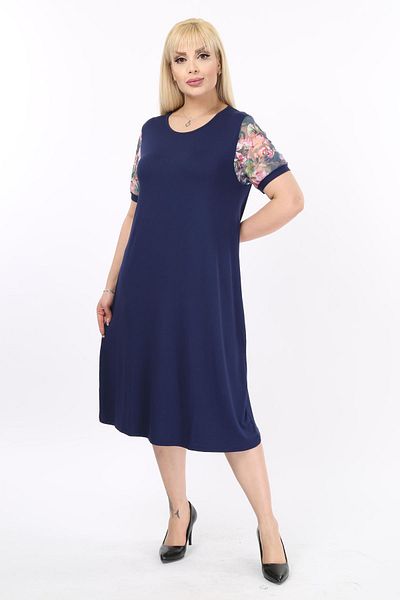 Moday Μαύρο φόρεμα με μανίκια Plus Size 2c-17901