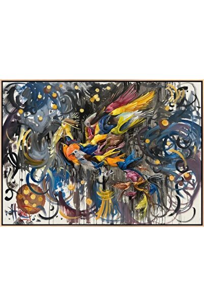 Simurg Sanatevi Simurg - Anka Kuşu Yağlı Boya Tablosu