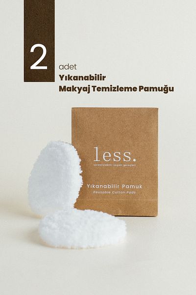 Less Sürdürülebilir Yaşam Gereçleri Washable Makeup Removing Cotton | 2's