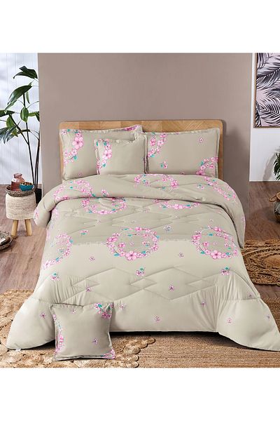 Generic Comforter Set 4 Piece Single Size Elegant Bedspread Lightweight Comforter Suitable for All Seasons