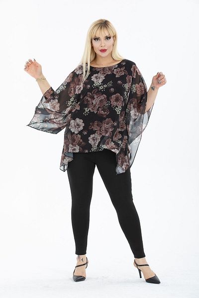 modayız Large Size Chiffon Blouse 3F-2439