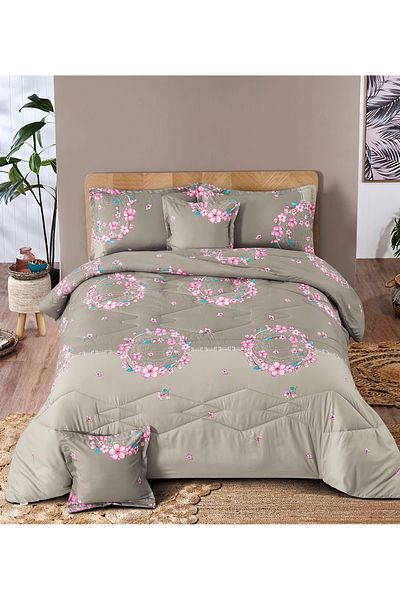Generic Comforter Set 4 Piece Single Size Elegant Bedspread Lightweight Comforter Suitable for All Seasons