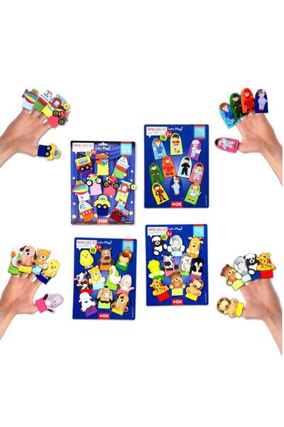 Tox 4 مجموعات - 40 قطعة توكس المهن والحيوانات البرية الأليفة دمية الإصبع T771 T781 T761 T181