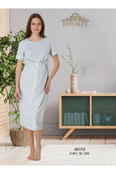 Maison Mila Effortt Rochie de Maternitate Deschisă Cămașă de noapte cu Caracteristică Alăptare