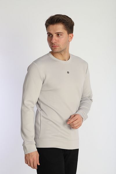 NEED LİFE Men's Basic O Neck Comfortable Form Scuba Fabric Sweatshirt