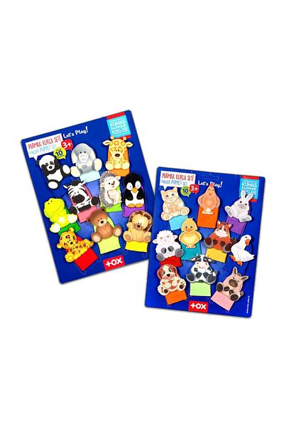 Tox 2 Set - 20 Pieces Pets and Wild Animals Finger Puppet T772 T781