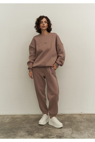 Machetta Mini Bike Taupe Crew Neck Tracksuit Set