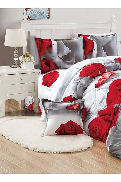 Generic Comforter Set 4 Piece Single Size Elegant Bedspread Lightweight Comforter Suitable for All Seasons