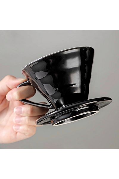 Vivien Home Black V60 02 Dripper Ceramic Coffee Brewing Equipment Filter Coffee