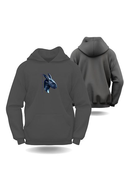 Gölge Store Мъжки суичър с качулка и принт Dragon за Свети Валентин - 7002E