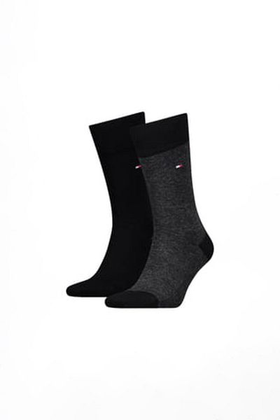 Tommy Hilfiger Men's Black Long Socks 2 Pack