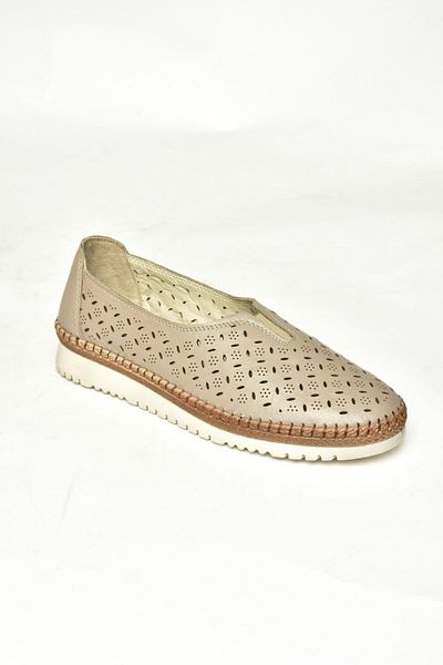 Fox Shoes U 555300203   Nerzfarbene Damenschuhe aus echtem Leder mit orthopädischer Sohle