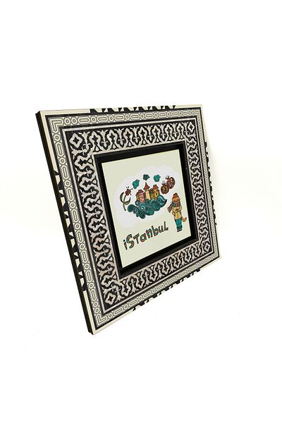 Sadrazam Istanbul Cat Printed Mdf Table 20X20 Krt-62
