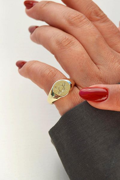 Sacce Scarves&Accessories Saturn Planet Detailed Sparrow Finger Ring Adjustable Saturn Star Lightweight Curved Ring