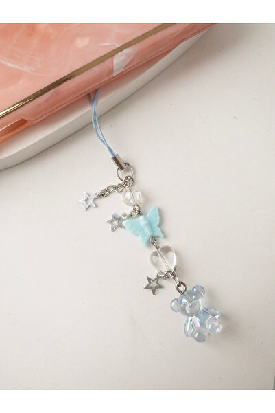 Leydia accessory Jelibon Ayıcık Detaylı Boncuk Telefon Charm Çanta Ve Anahtar...