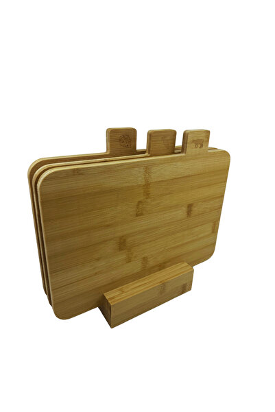 Karma Home Ayaklı 3'Lü Bambu Kesme Tahtası Seti