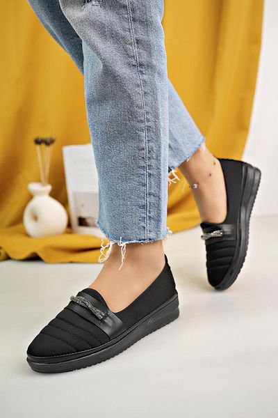 Aymood Pantofi negri clasici confortabili Mother Balerina - Model Aa