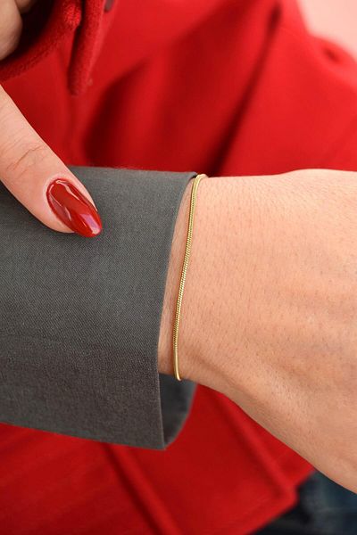 Sacce Scarves&Accessories Steel Thin Italian Chain Bracelet Unisex Steel Thin Bracelet