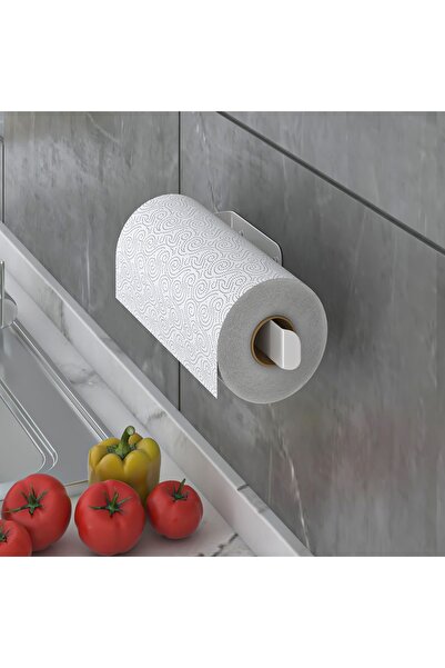 Grassi Banyo Havlu kağıt askılığı- Paslanmaz Çelik- Banyo Mutfak Mat Siyah havlu kağıt askılık
