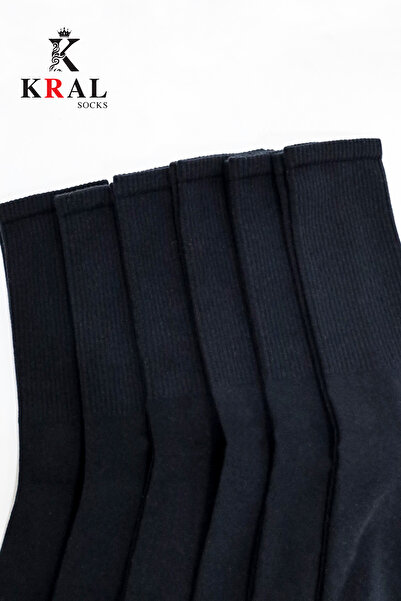 KRAL SOCKS Унисекс бели 6' чифта безшевни памучни чорапи за тенис - размер на гнездото