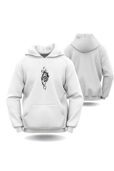 Gölge Store Skeleton King Valentine's Day Slimfit Ανδρικό φούτερ με κουκούλα 7014E