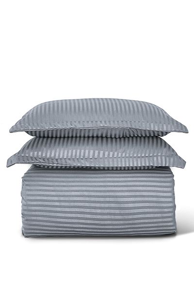 Generic طقم لحاف ناعم مخطط من Sleep Night، مقاس كينج (220×240 سم)، 6 قطع، بنمط مخطط