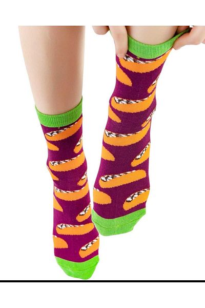 Fanilam 3-Piece Cheerful Patterned Women's Cotton Socks
