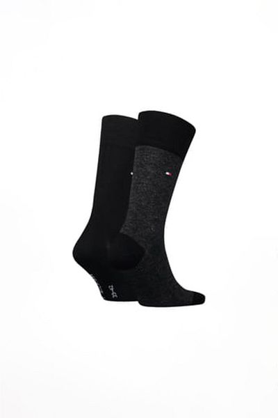 Tommy Hilfiger Men's Black Long Socks 2 Pack