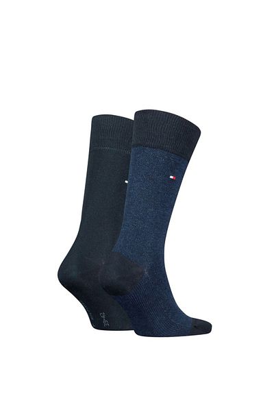 Tommy Hilfiger Men's Th 2 Pack Long Socks - Navy Blue