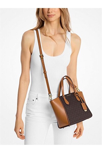 Michael Kors Taryn Small Signature Logo and Leather Convertible Crossbody Bag 32F4Gtbc1B