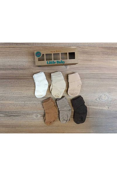 Little Baby 0-6 Months Baby Socks - 6 Pairs Boxed for Newborn Newborn