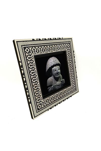 Sadrazam King of the Hittites 2. Şuppiluliuma Statue Printed Mdf Table 20X20 Krt-145