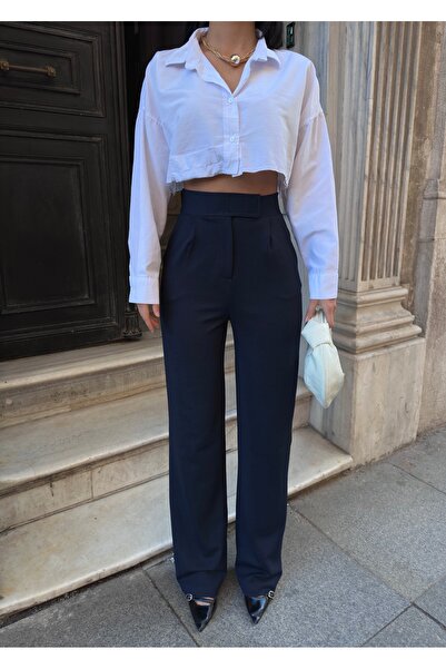 3MODA Pantaloni Palazzo pentru damă cu închidere cu velcro din Lycra