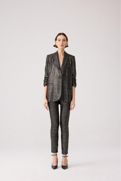 rue Gold Sequin Trousers