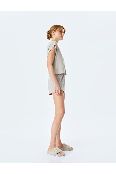 Koton Modal Fabric Relaxed Fit Shorts Pajama Bottoms